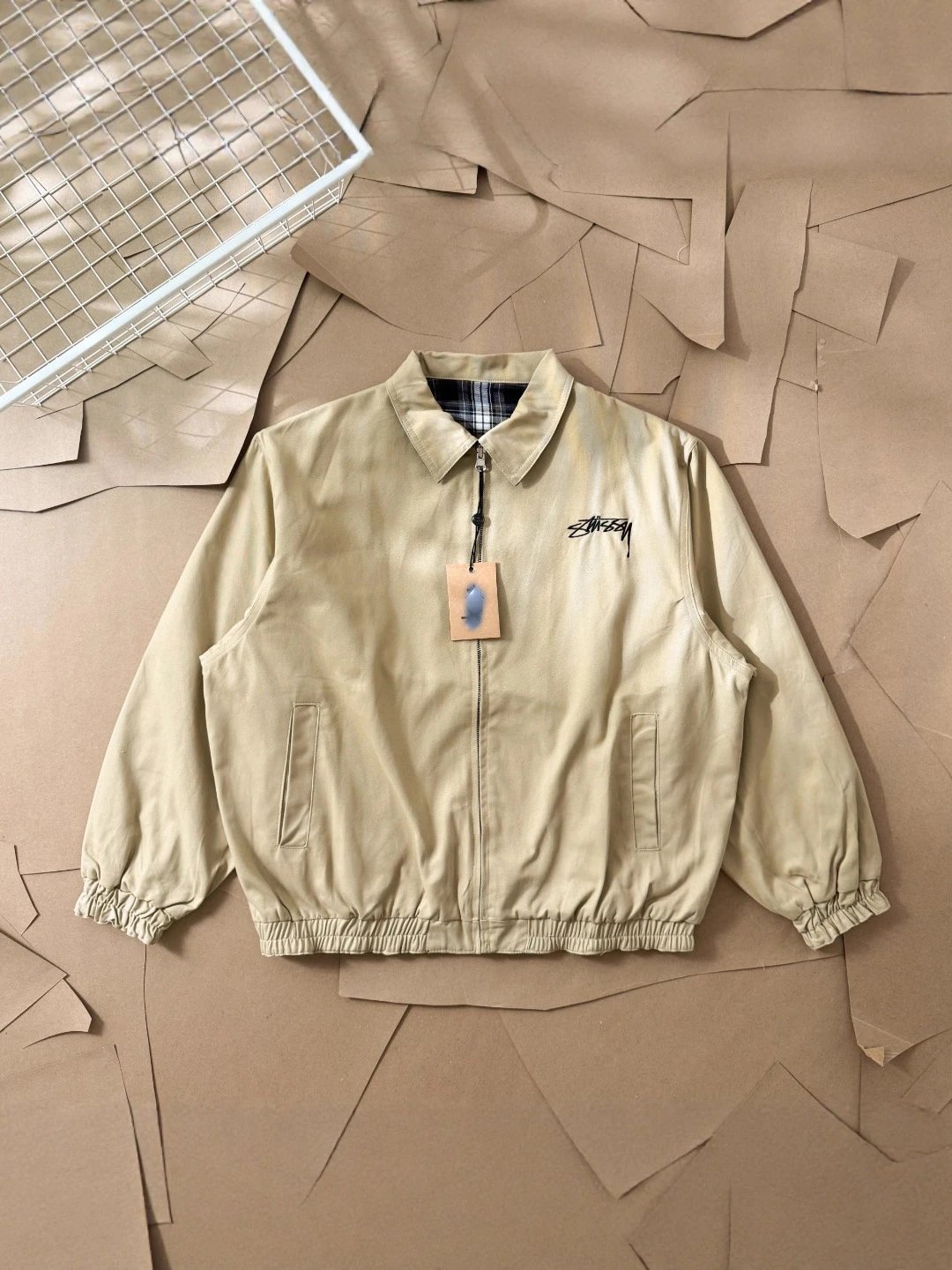 Stussy Coach Jacket Beige Streetwear