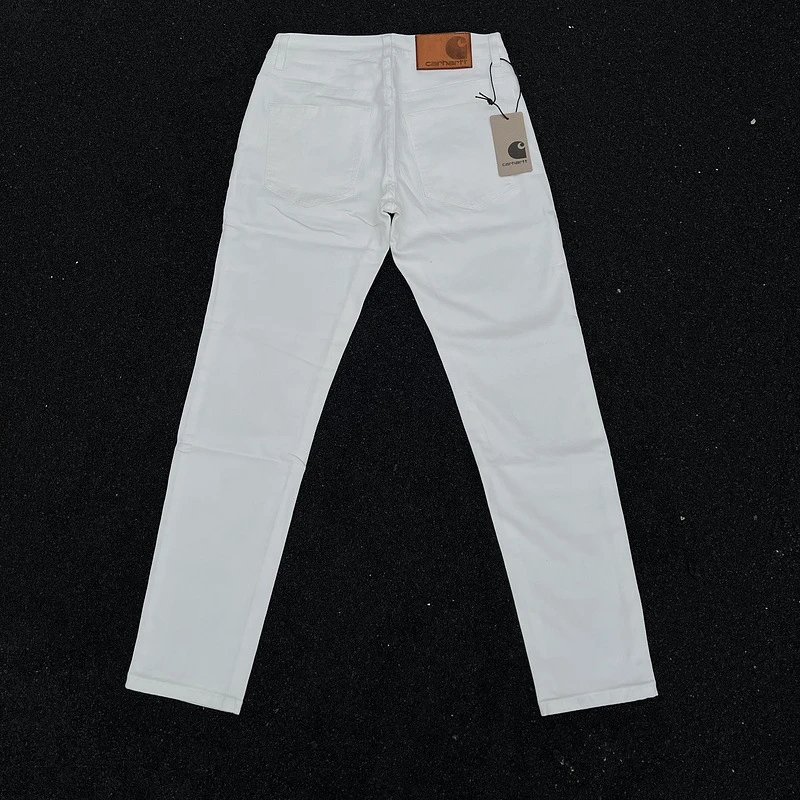 Carhartt Straight Fit White And Light Wash Denim Jeans