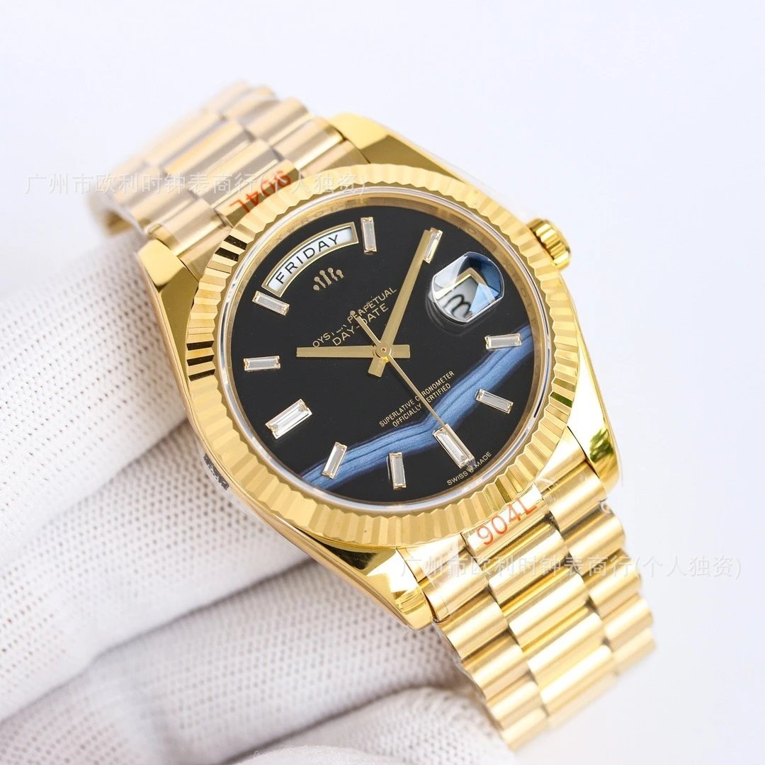 Rolex Day-Date 40 Green Roman Dial Presidential Watch