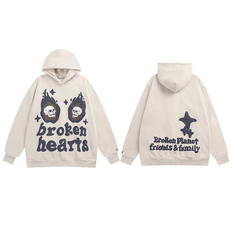 Broken Planet Navy Blue Cosmic Speed Graphic Hoodie
