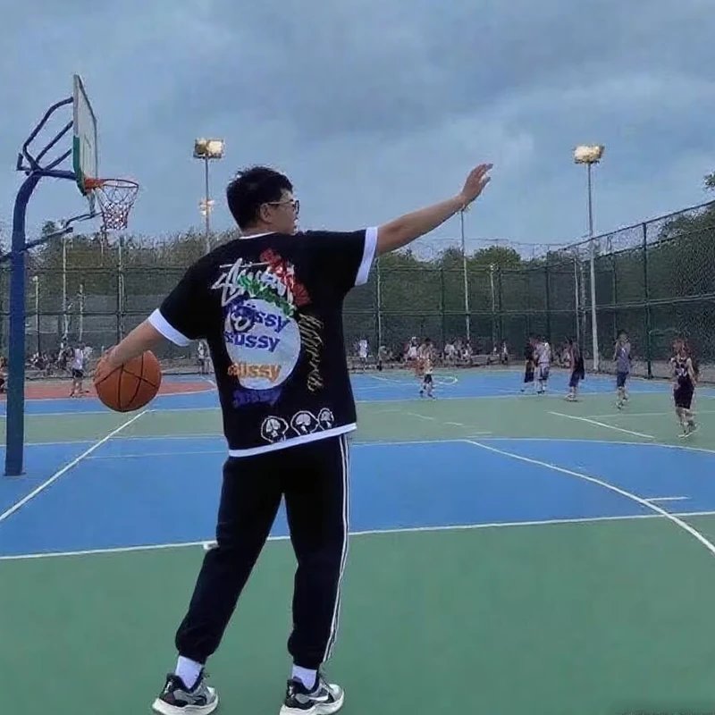 Stussy Graphic Print White Black Streetwear T-Shirt
