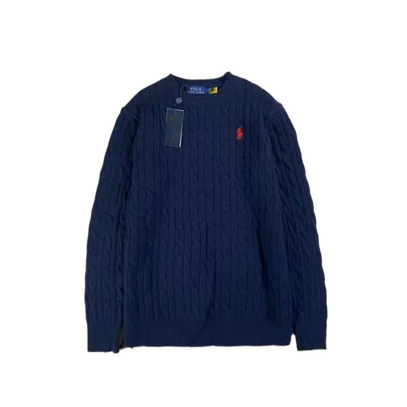 Ralph Lauren Cable Knit Half-Zip Sweater Navy - 3