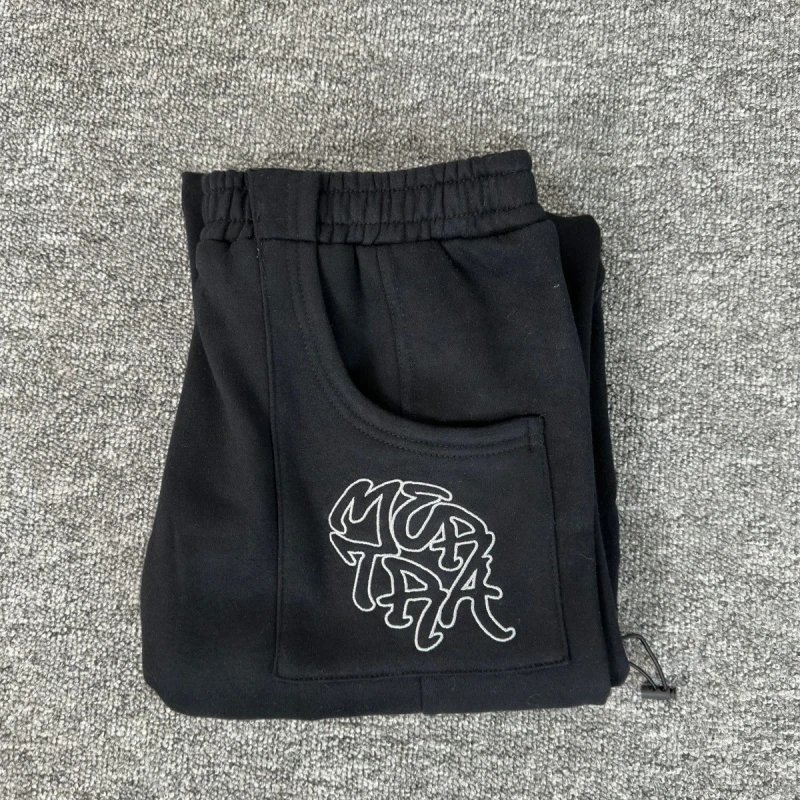 Embroidered Letter Logo Plus Velvet Cuff Sweatpants photo 3