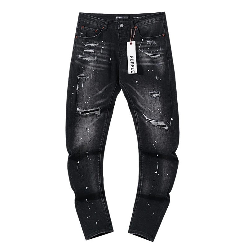 Ripped and Patched Retro Straight Leg Jeans photo 8
