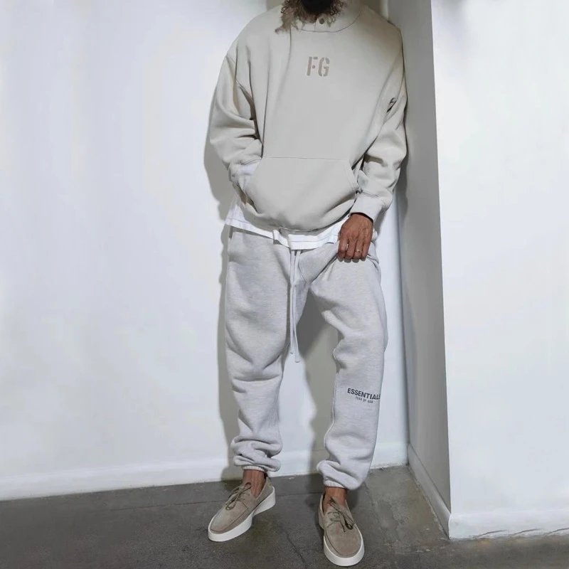 Essentials Fear Of God Black Logo Sweatpants