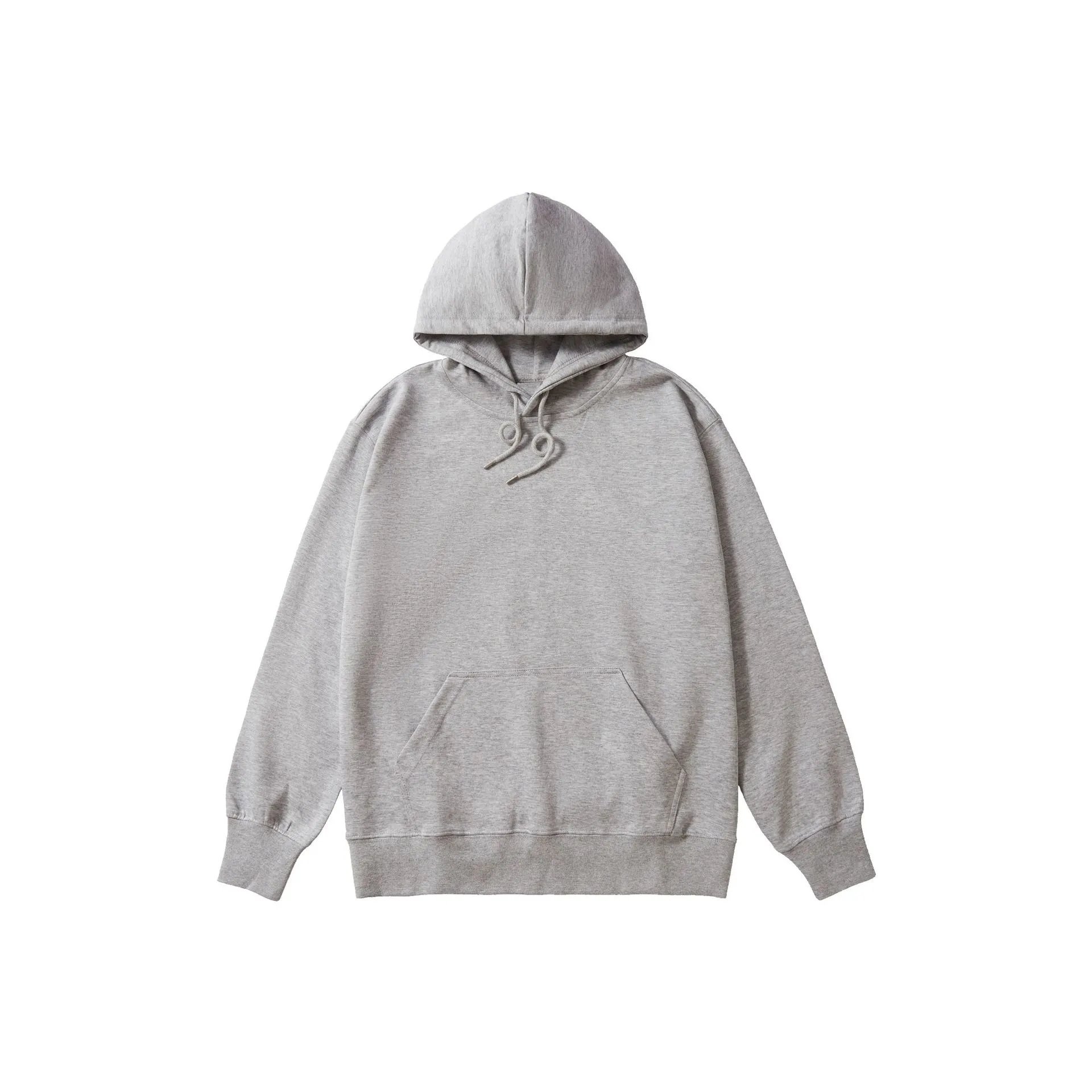 Plain Hooded Sweatshirt Off White Oversized Casual