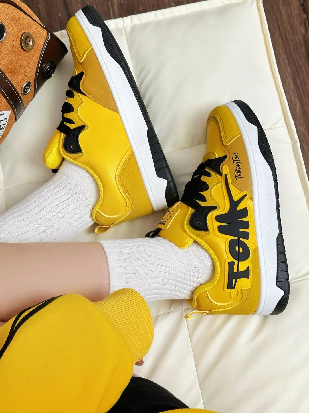 Talking Tom &amp; Friends Limited Edition Yellow Black Graphic Sneakers
