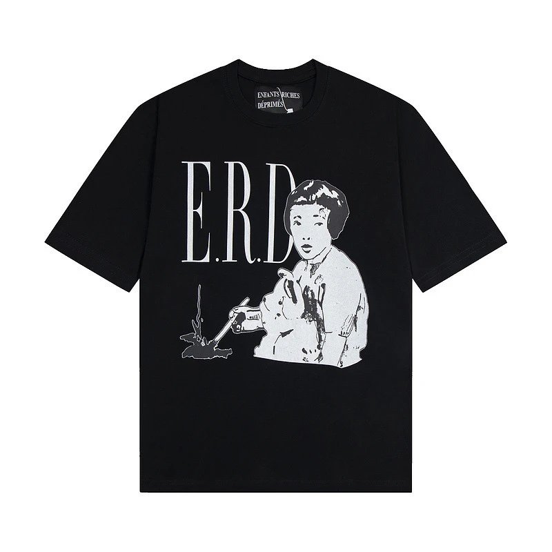 Portrait Letter Washed T-Shirt photo 3