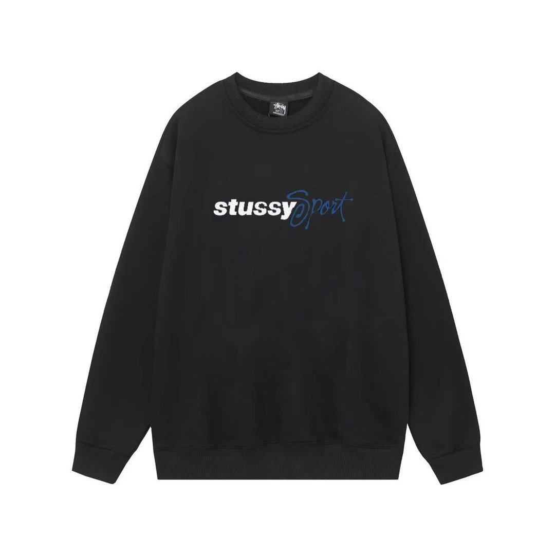Stussy Sport White Graphic Crewneck Sweatshirt