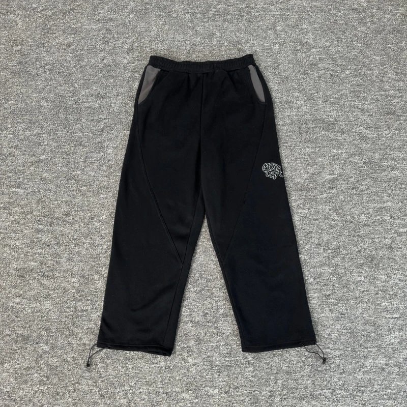 M*ertra embroidered letter logo plus velvet cuff sweatpants autumn and winter casual trousers