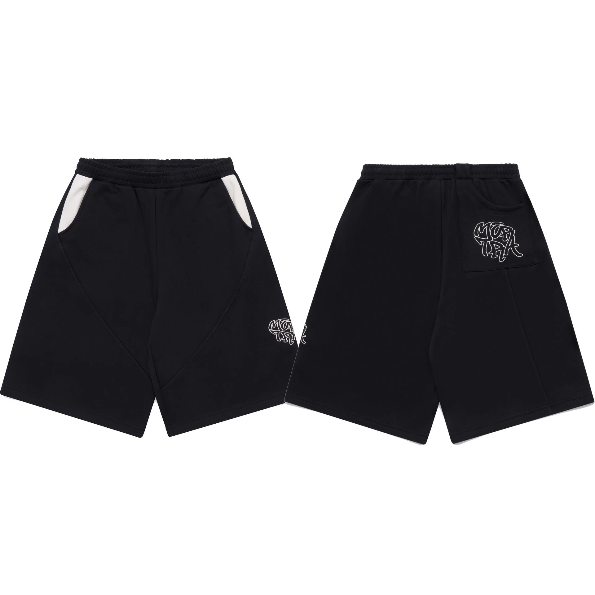 Off-White Diagonal Seam Shorts Black - 5