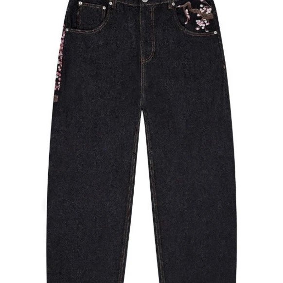 Retro Plum Blossom Embroidery Straight Pants photo 4