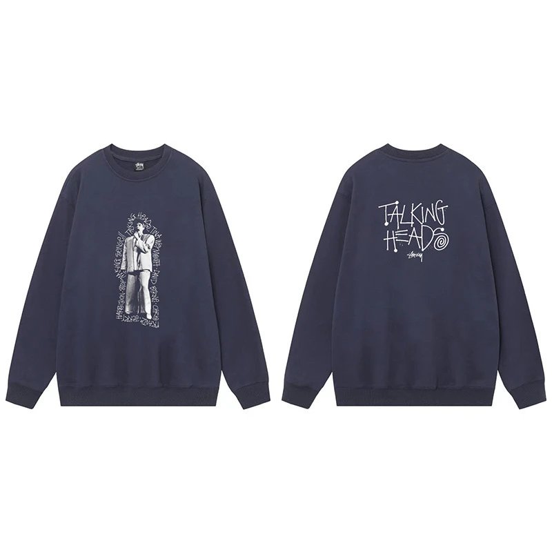 Stussy Sport White Graphic Crewneck Sweatshirt