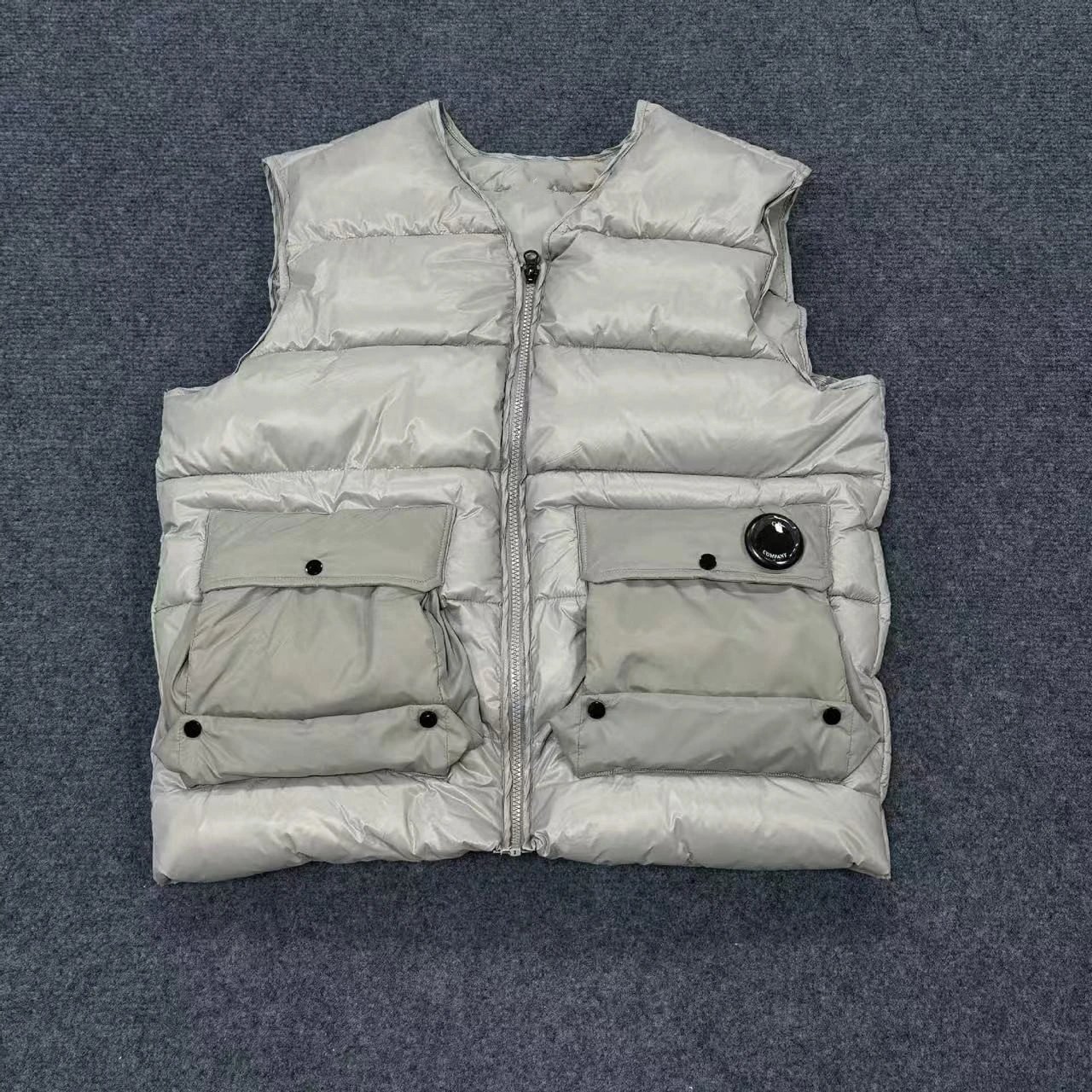 Puffer Vest Black Olive Gray Quilted Sleeveless Jacket