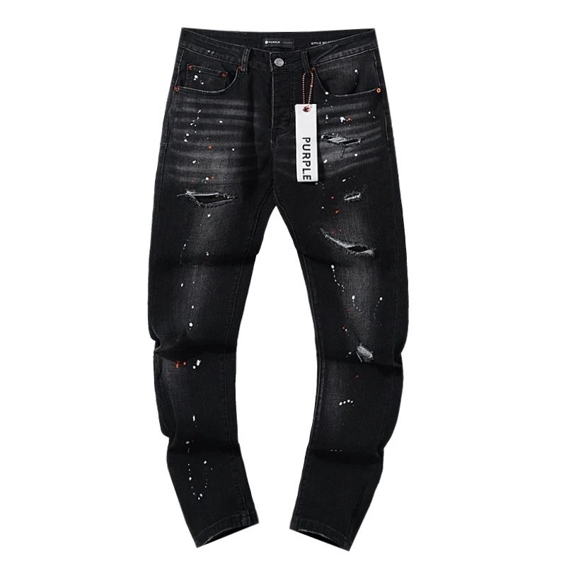 Ripped and Patched Retro Straight Leg Jeans photo 7