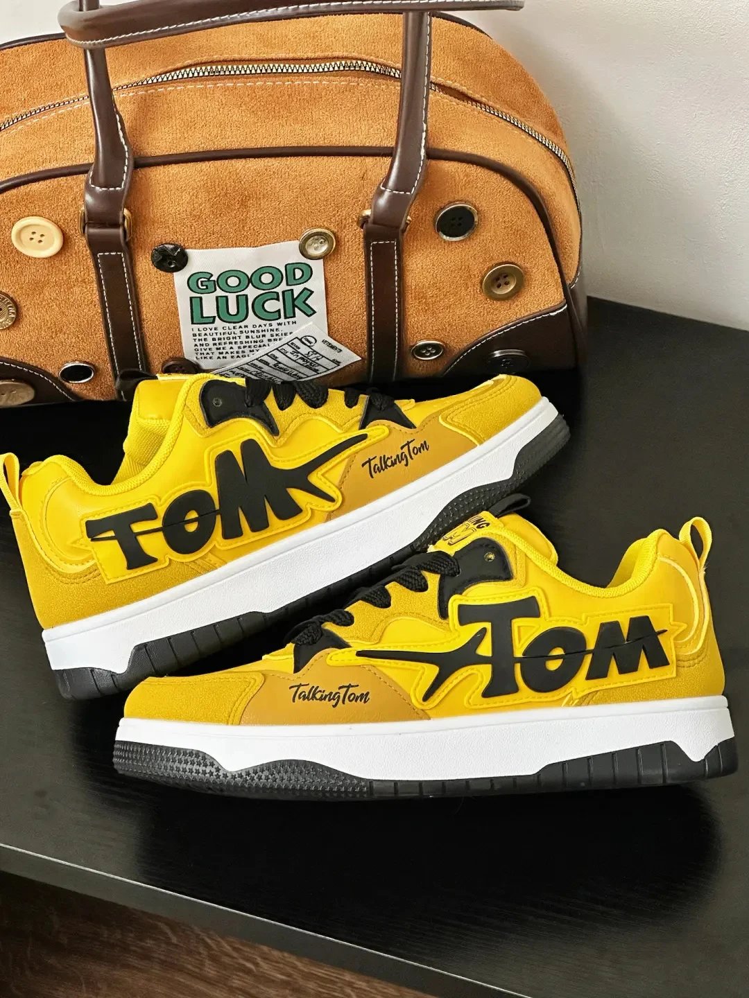Talking Tom &amp; Friends Limited Edition Yellow Black Graphic Sneakers