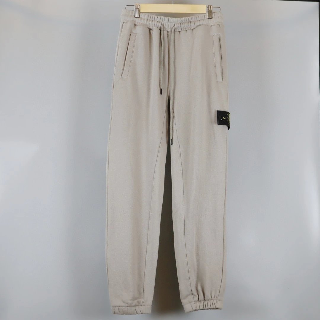 Stone Island Black Logo Patch Jogger Pants