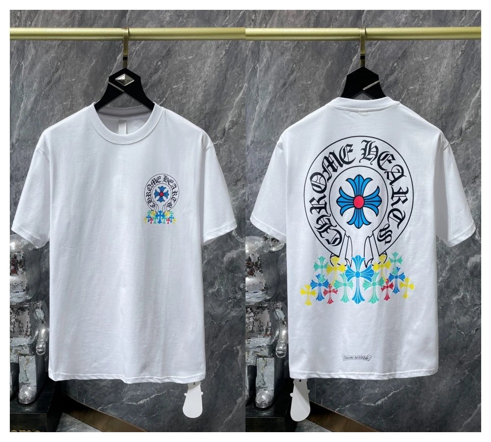 Chrome Hearts Black Graphic Print Crew Neck T-Shirt