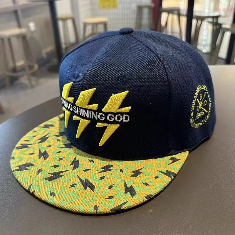 Swag Shining God Gray Yellow Lightning Snapback Cap