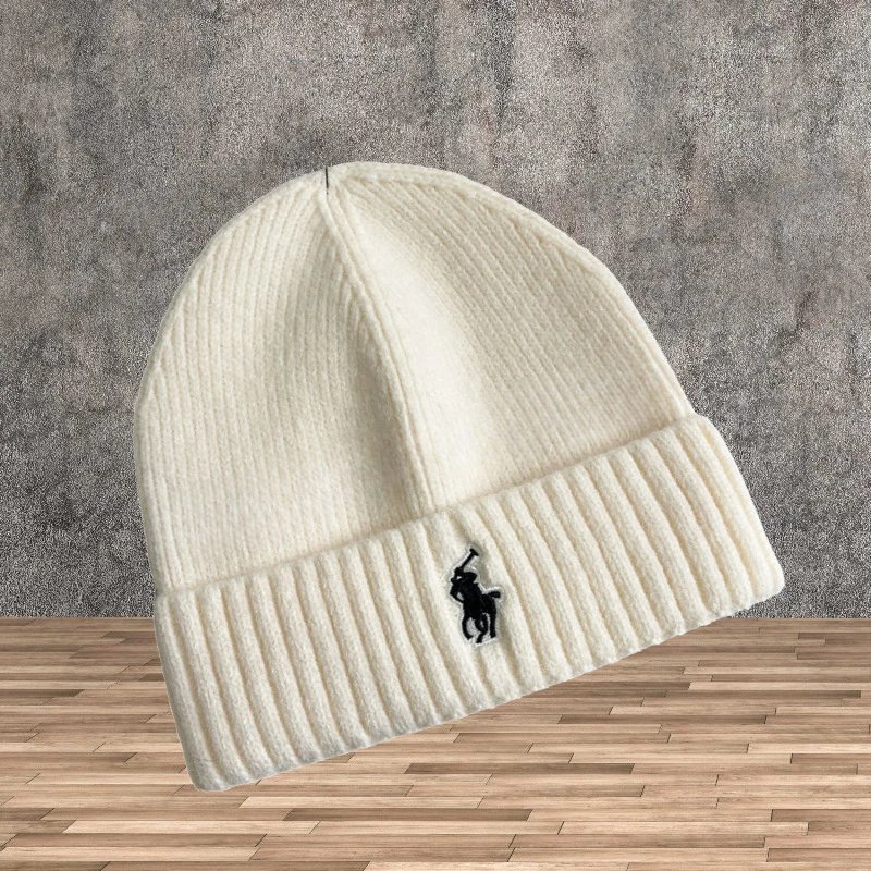 Polo Ralph Lauren Black Ribbed Knit Beanie