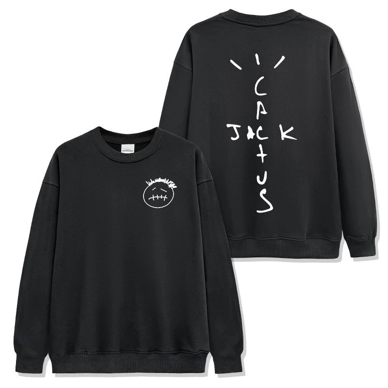 Travis Scott Cactus Jack Black Acid Wash T-Shirt