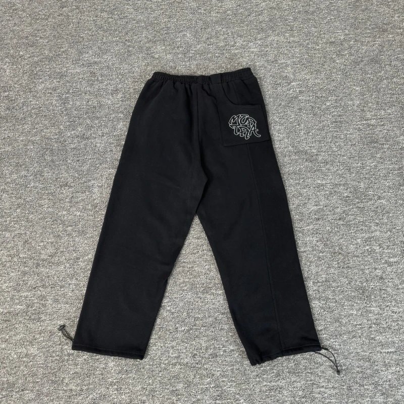 Embroidered Letter Logo Plus Velvet Cuff Sweatpants photo 2