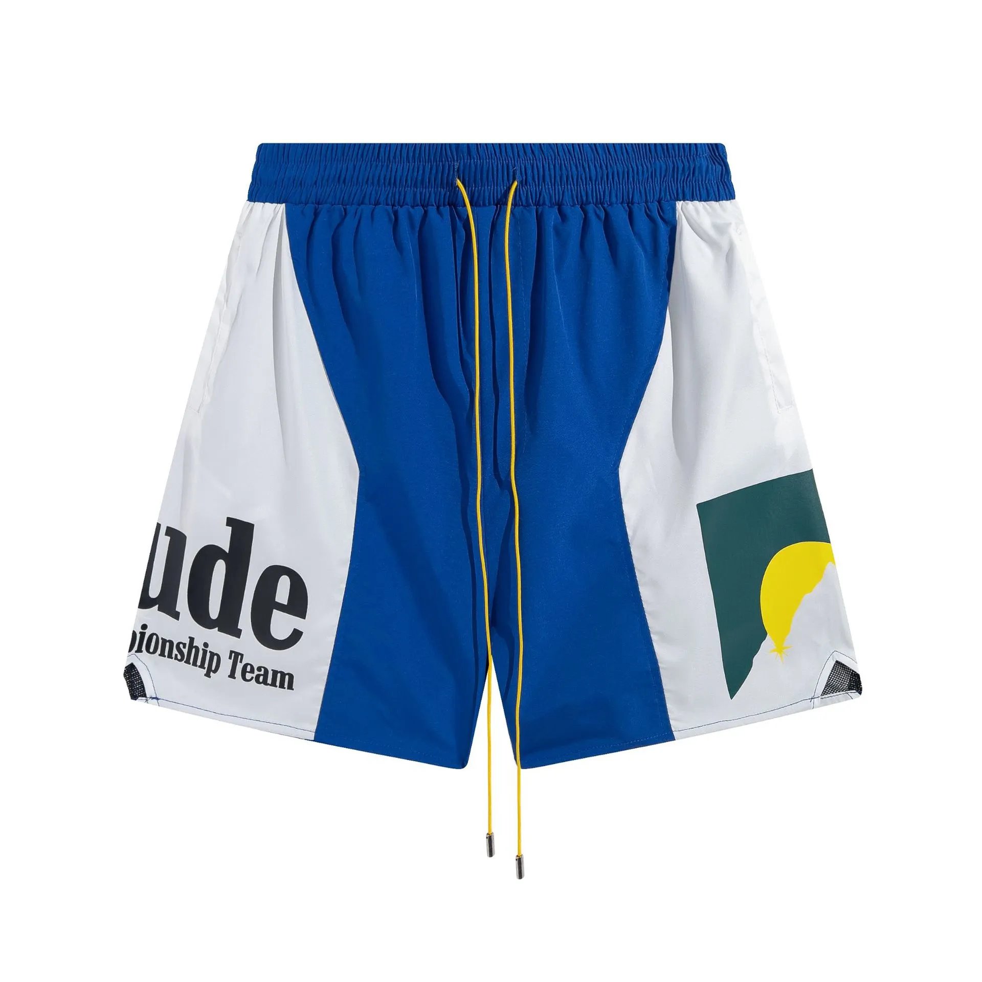 Studio Rude Green White Graphic Sport Shorts