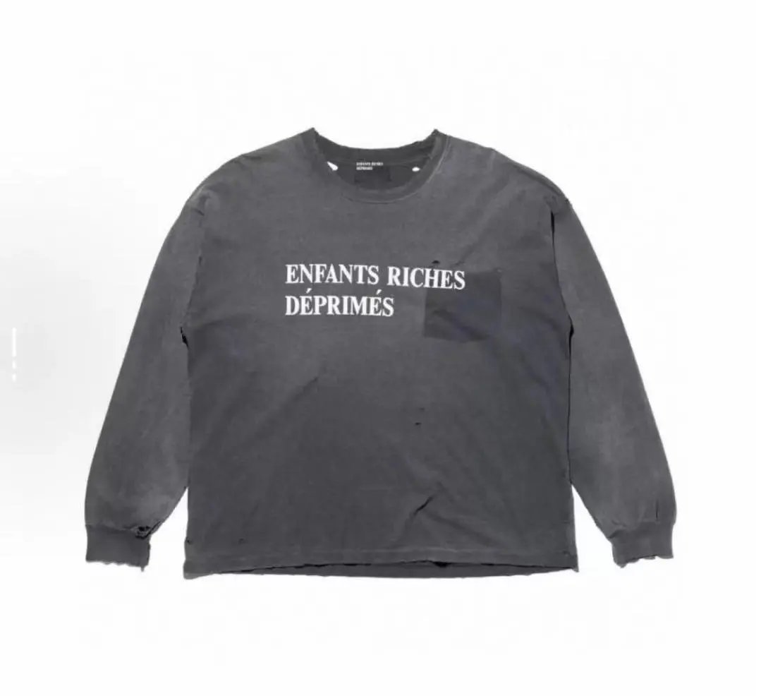 Letter Slogan Washed Distressed Hooded Sweatshirt photo 2