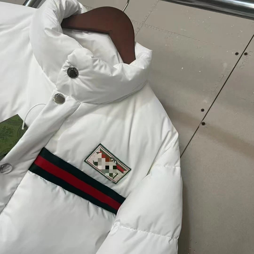 Gucci Puffer Jacket Black Web Stripe Quilted Coat