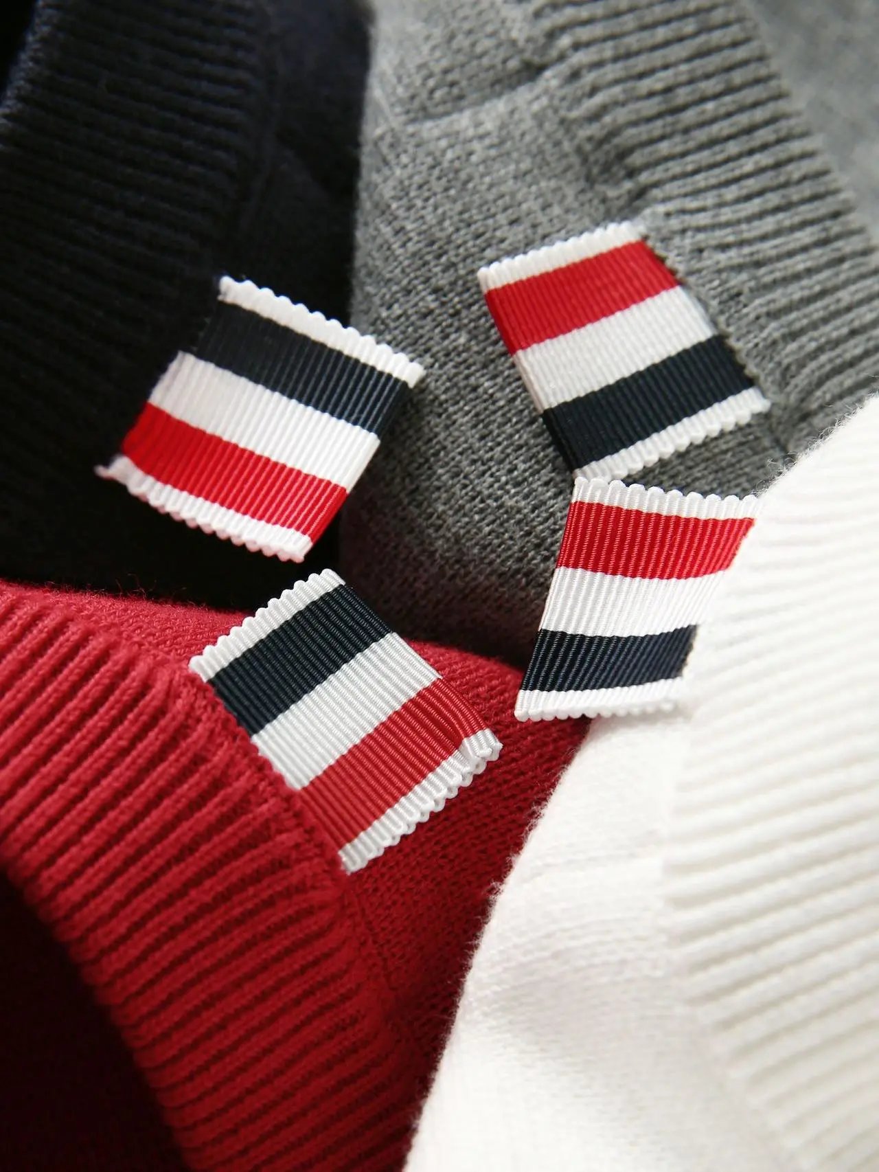 Thom Browne Classic Navy Striped Cuff Crewneck Sweater