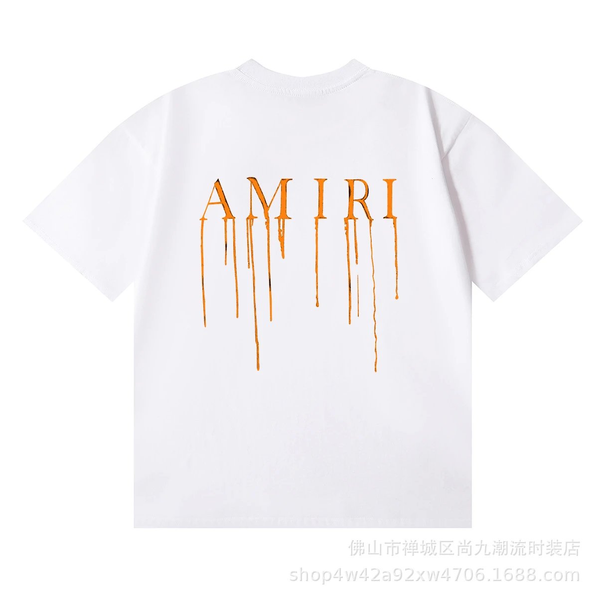 Amiri Dripping Logo Black Graphic T-Shirt
