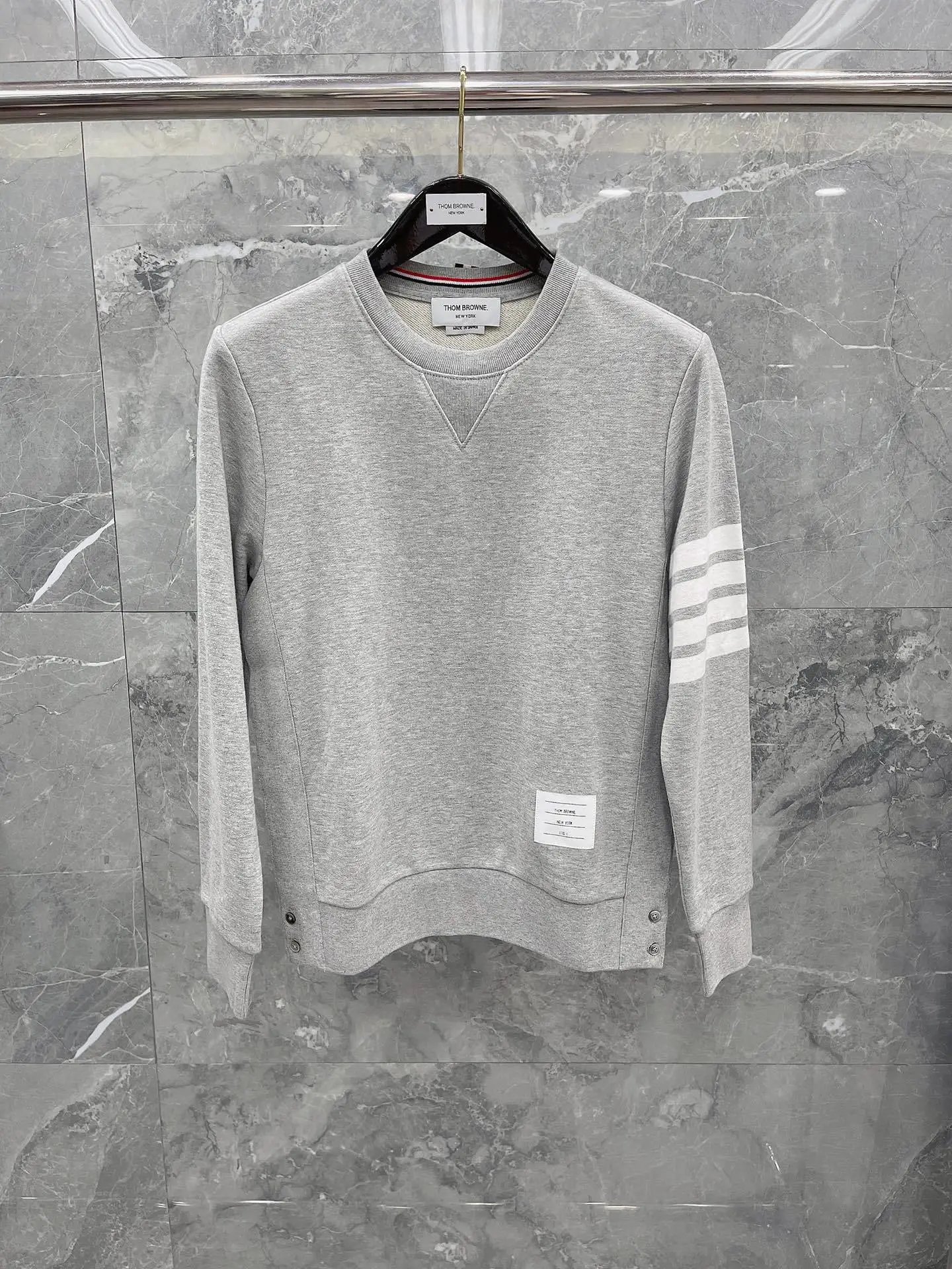 Thom Browne Classic Gray Striped Hoodie And Jogger Set