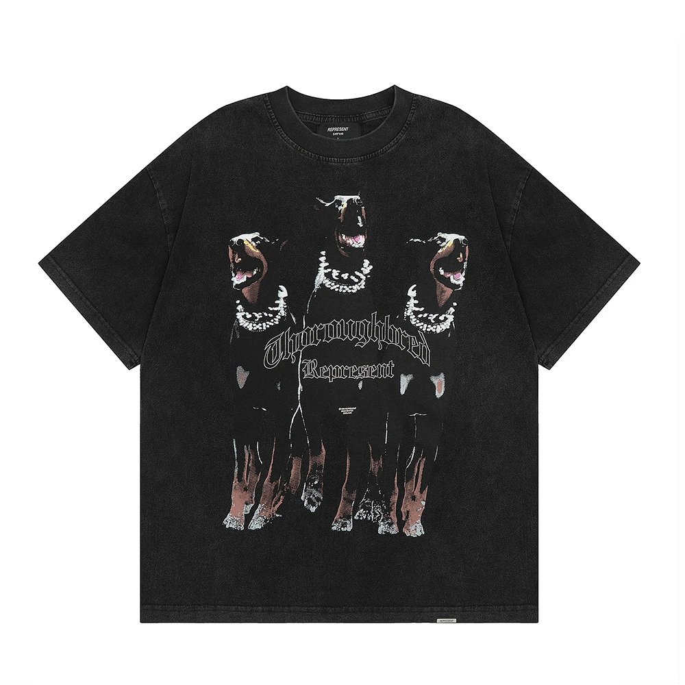 Represent Patron Of The Club Turquoise Oversized Graphic T-Shirt