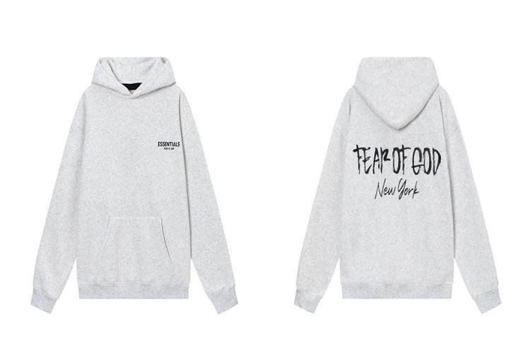 Adidas Fear Of God Gray Oversized Hoodie