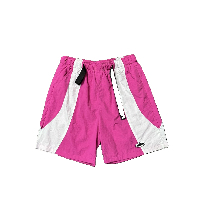 Sporty Panelled Shorts Black White Gray Yellow Pink Athletic