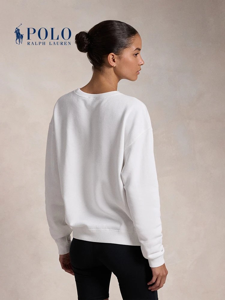 Polo Ralph Lauren White Classic Crewneck Sweatshirt