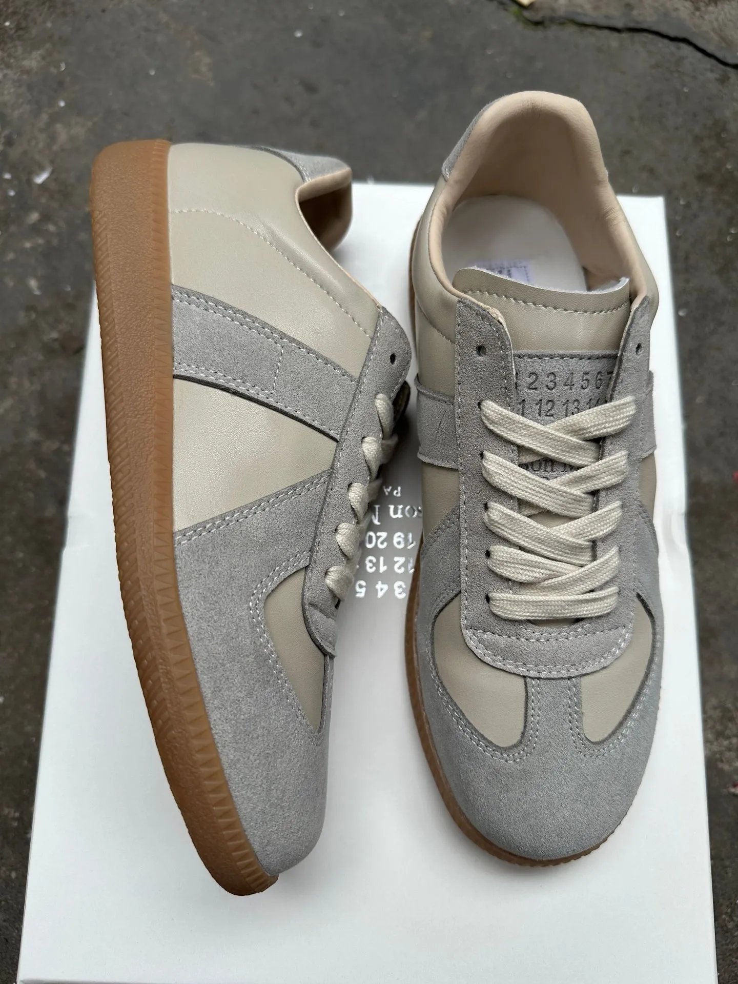 Maison Margiela Replica Sneakers Brown Suede Leather - 5