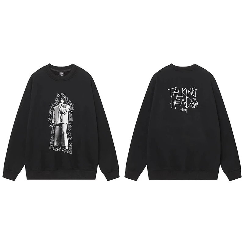 Stussy Sport White Graphic Crewneck Sweatshirt