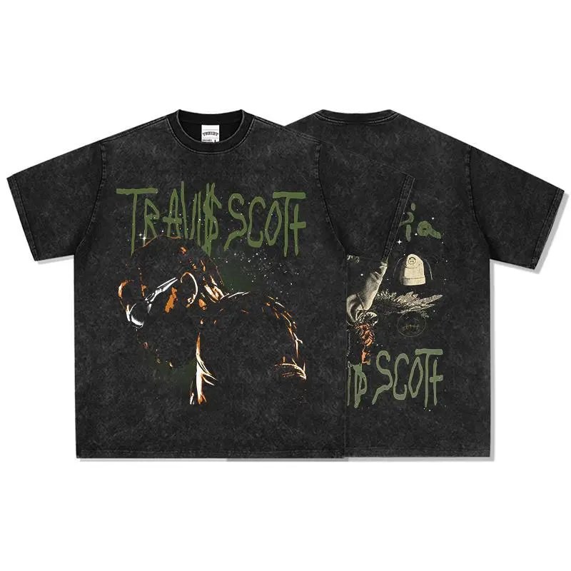 Travis Scott Printed Short Sleeve T-Shirt