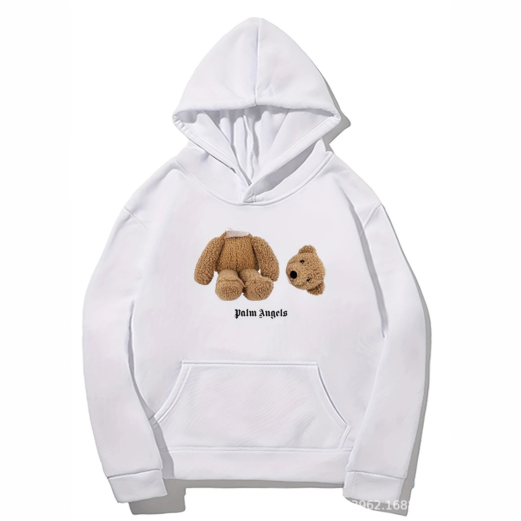 Palm Angels Teddy Bear Gray Graphic Hoodie