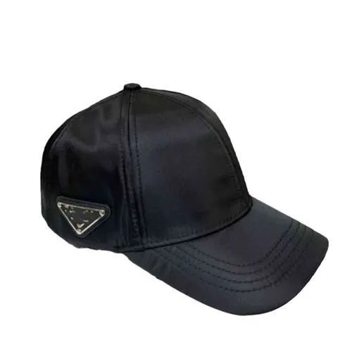 Prada Re-Nylon Black Triangle Logo Baseball Cap