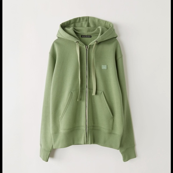 Acne Studios Green Zip-Up Hoodie