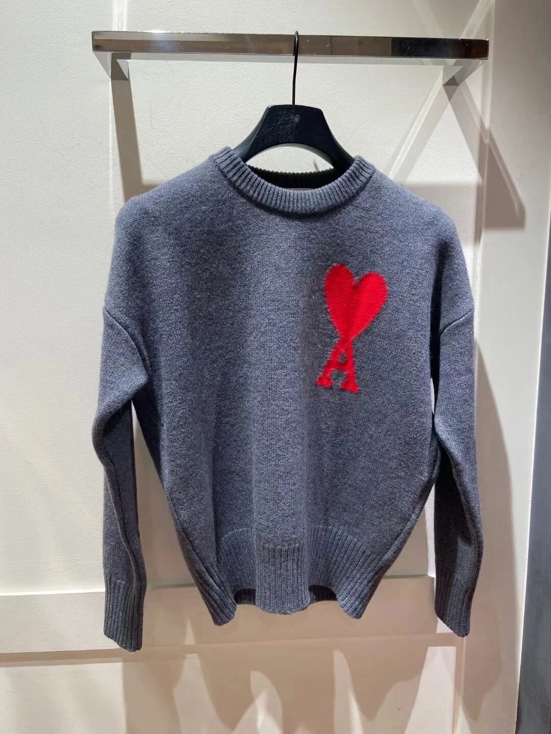 Ami Paris Classic Heart Pullover Sweater photo 8