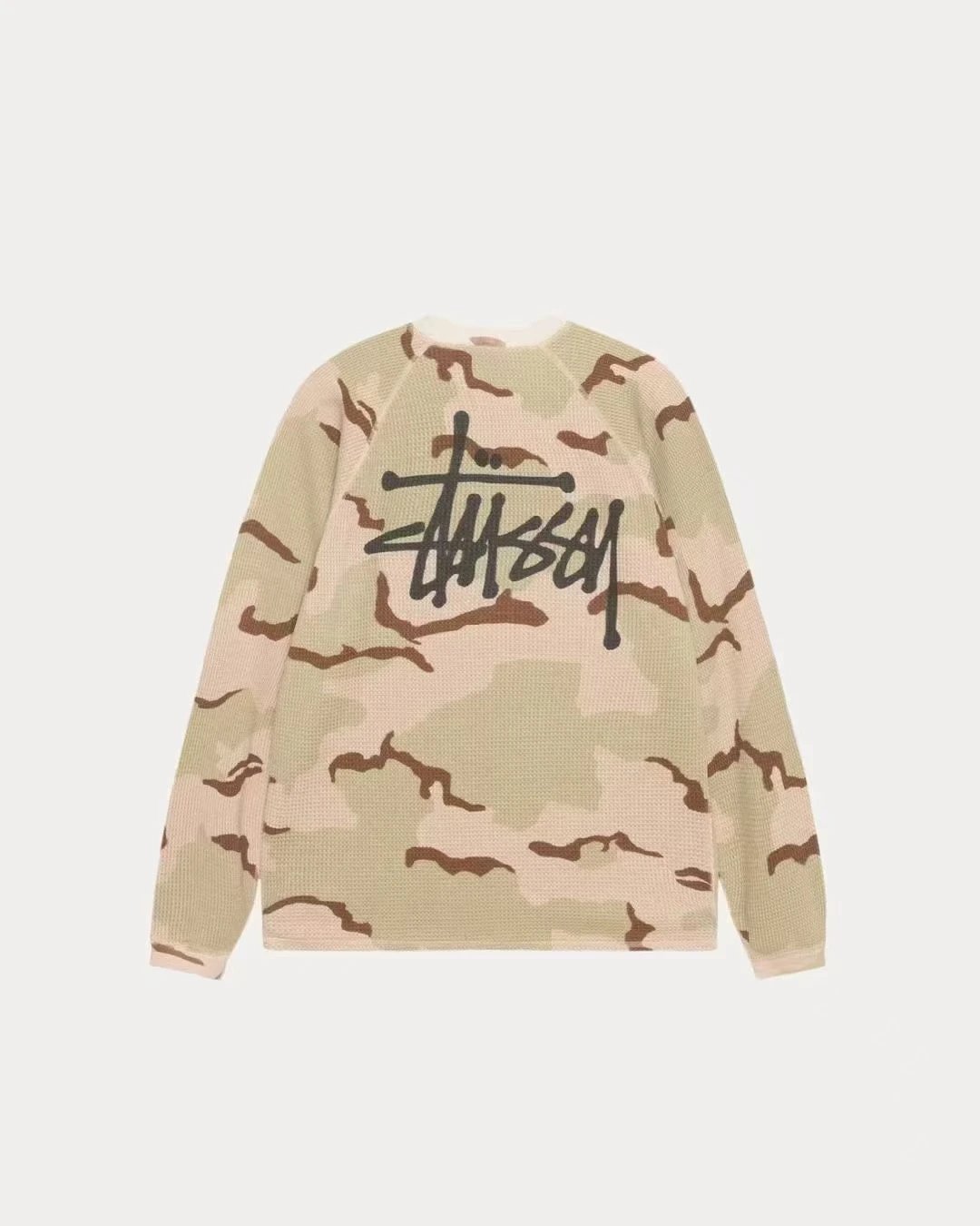 Stussy Washed Waffle Knit Crew Neck Sweatshirt photo 8