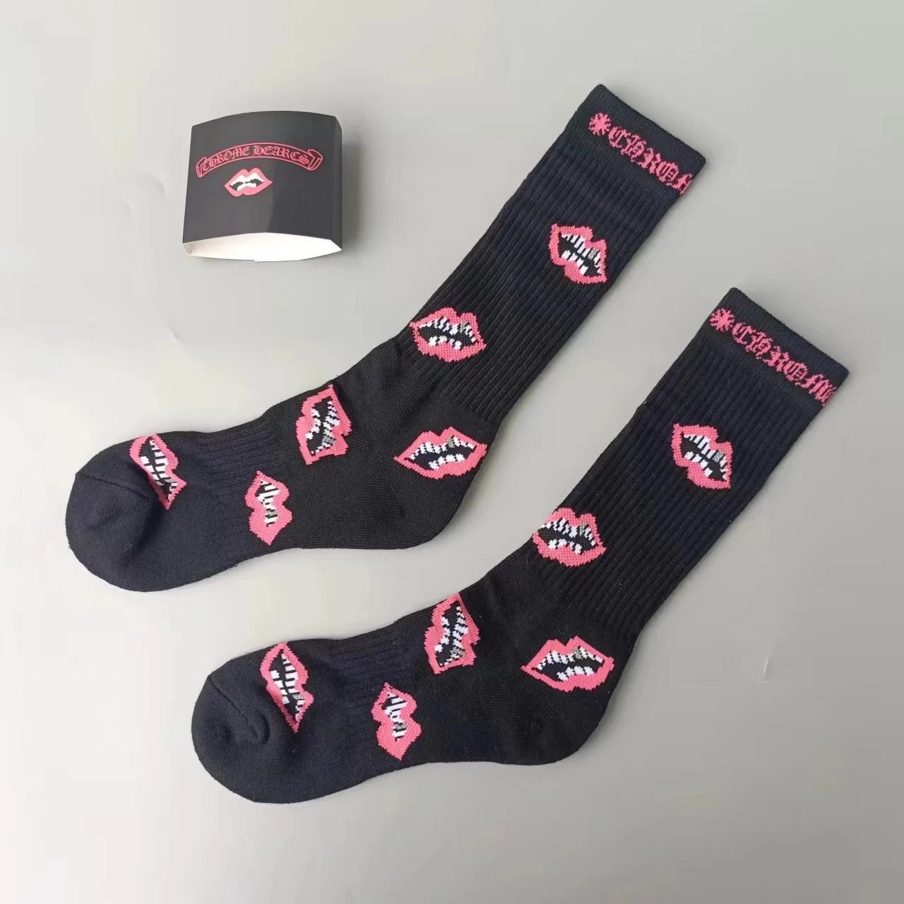 Sanskrit Striped Skull Cotton Socks photo 8