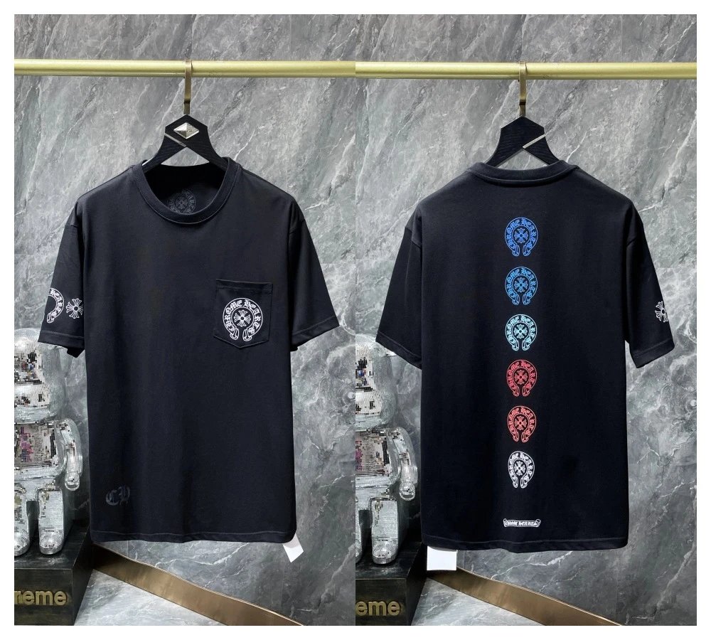 Chrome Hearts Black Graphic Print Crew Neck T-Shirt