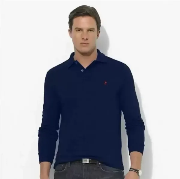 Ralph Lauren Long Sleeve Polo Navy Blue - 1