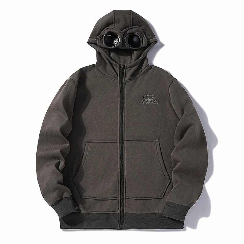 C.P. Company Black Goggle Hoodie Zip-Up Sweatshirt