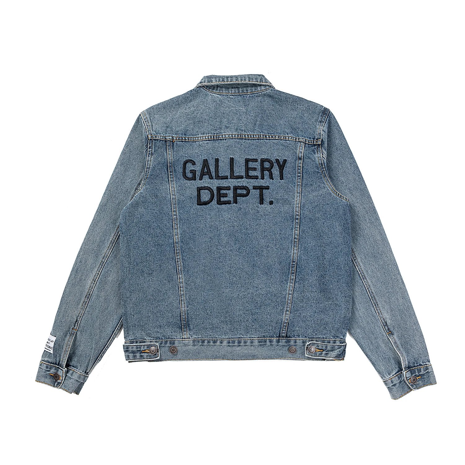 Gallery Dept. Denim Jacket Medium Wash Distressed Classic Trucker