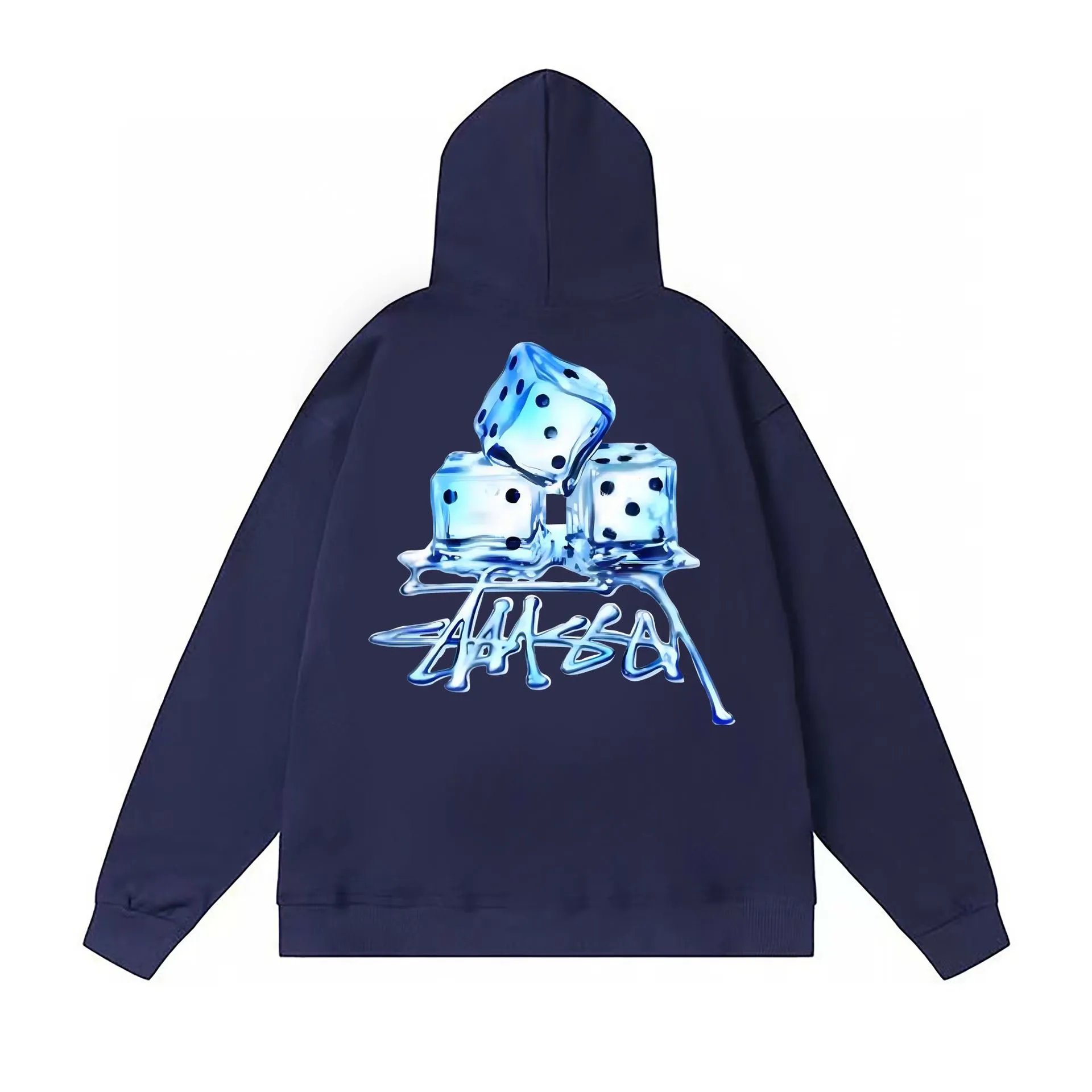 Stussy Dice Graphic Black Oversized Hoodie